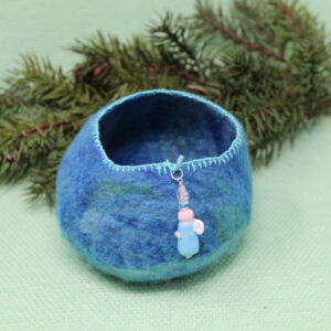Wet felted bowl