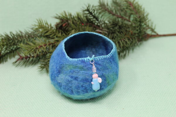 Wet felted bowl